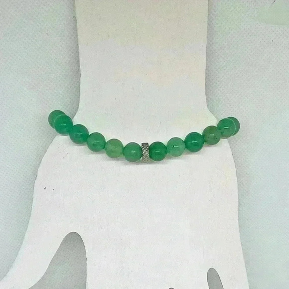 Natural Green Aventurine Beaded Bracelet - Picture 2 of 7